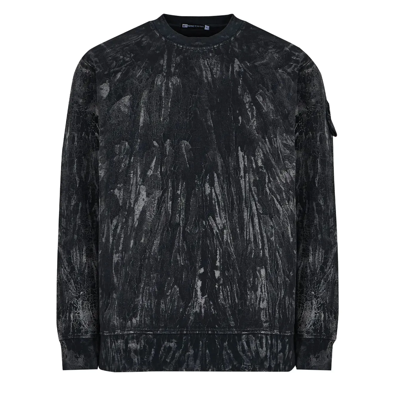 Kleidung St95 Herren ST95 Übergroßer Gips Crew Sweatshirt Schwarz
