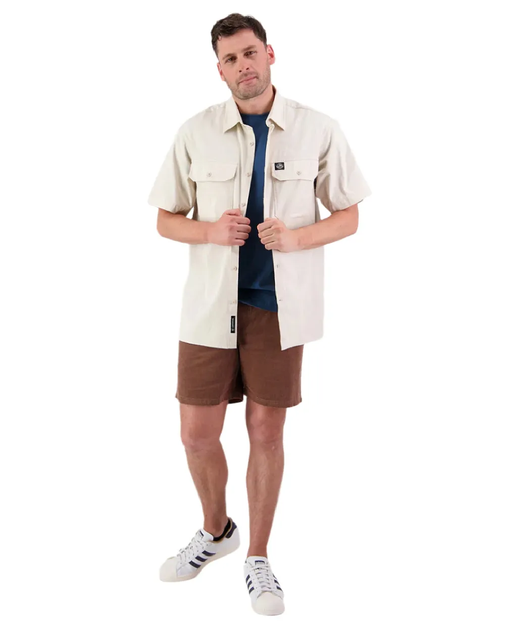 Kleidung Swanndri Swanndri Herren Basics Kurzarm-Arbeitshemd