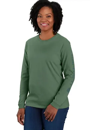 Kleidung_Carhartt_Oberteile Damen Loose Fit Schweres Langarmshirt mit Logo-Ärmelgrafik