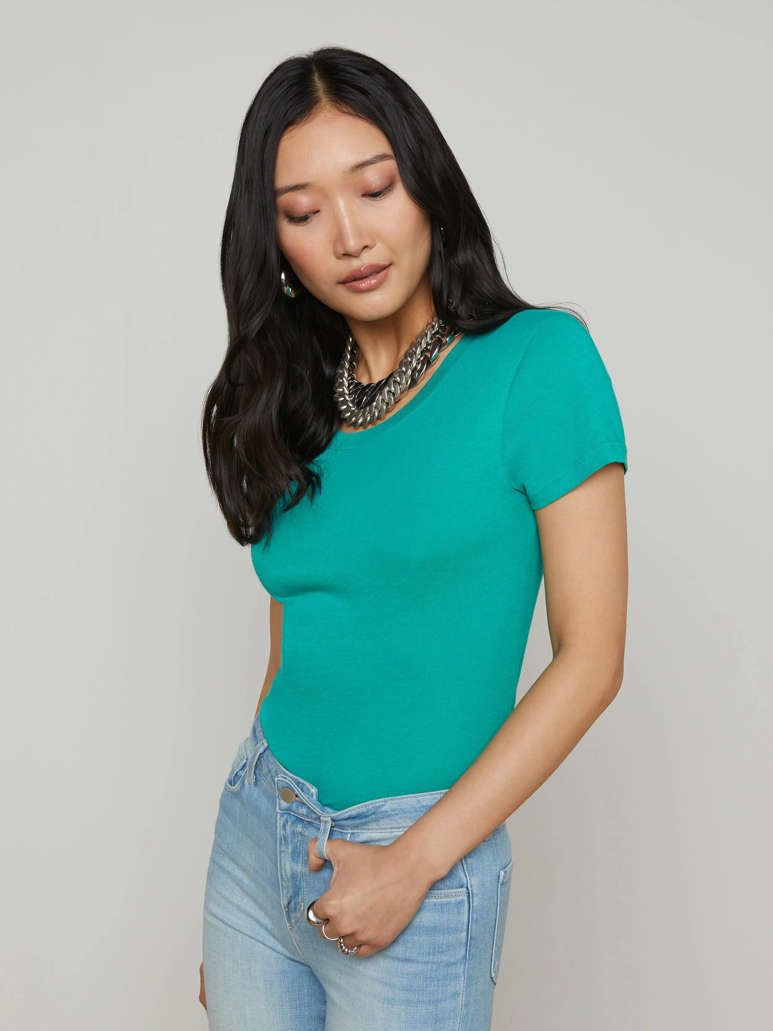 Cory Cotton Rundhals-Shirt