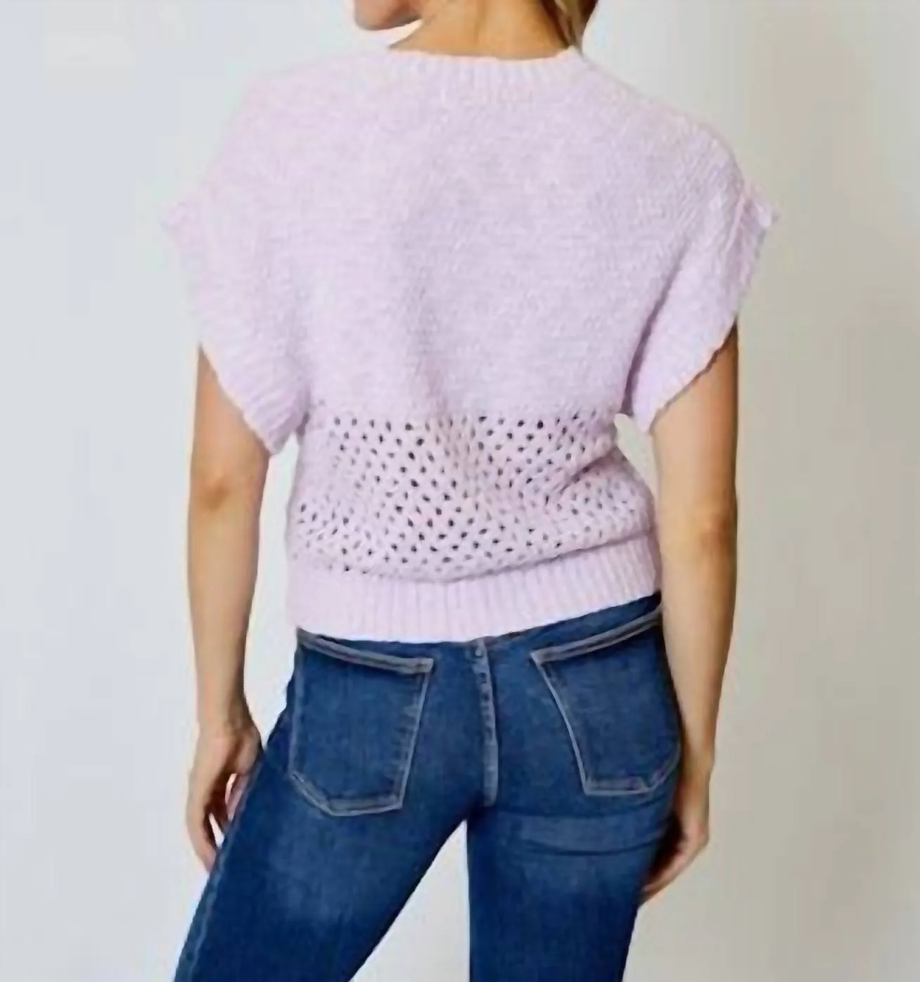 Crewneck Weste In Wildem Flieder