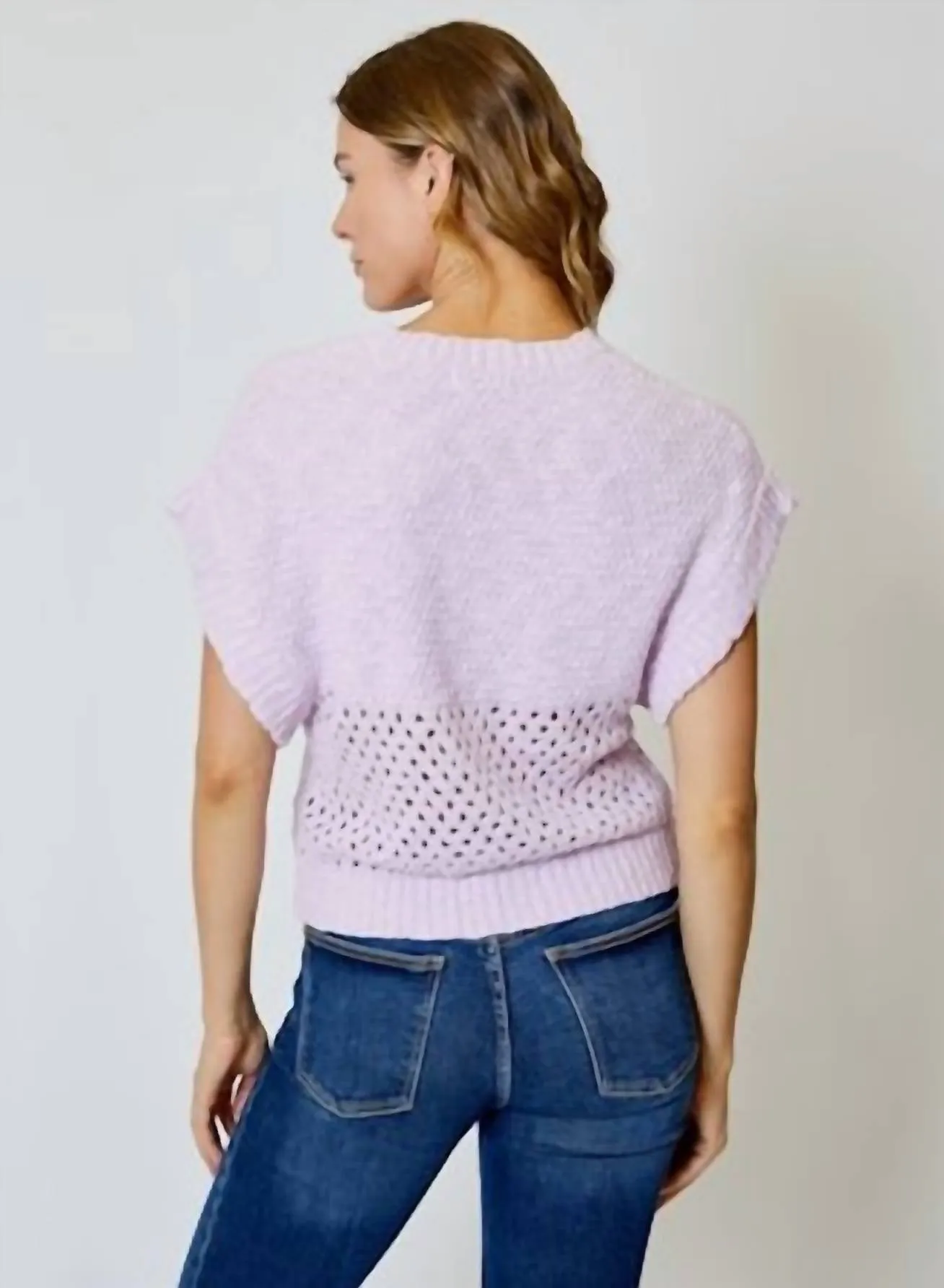 Crewneck Weste In Wildem Flieder