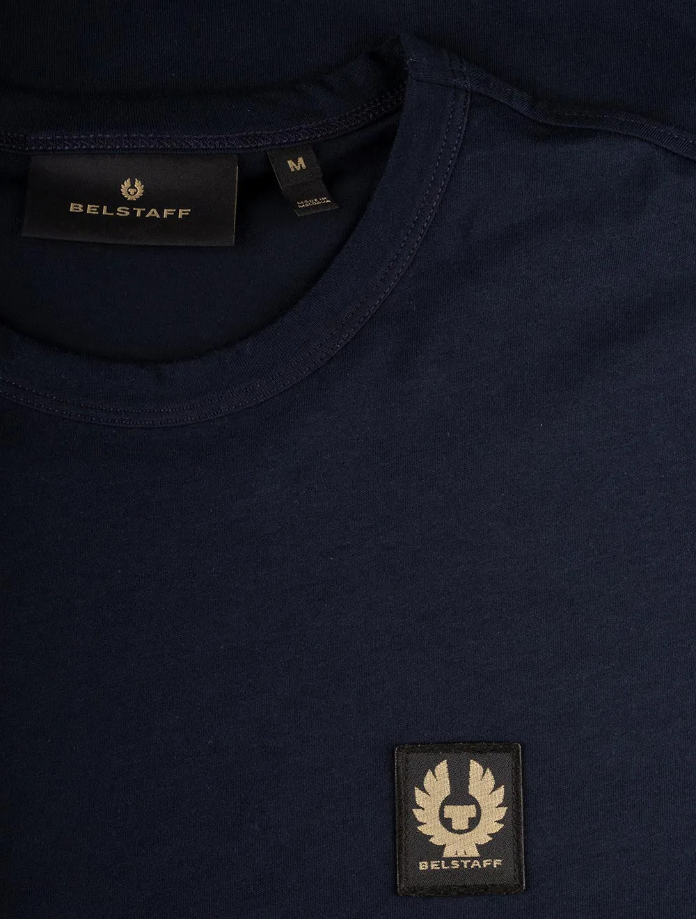 Gesprenkeltes Baumwoll-T-Shirt Dunkle Tinte