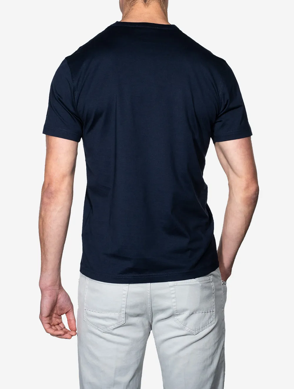 Gesprenkeltes Baumwoll-T-Shirt Dunkle Tinte