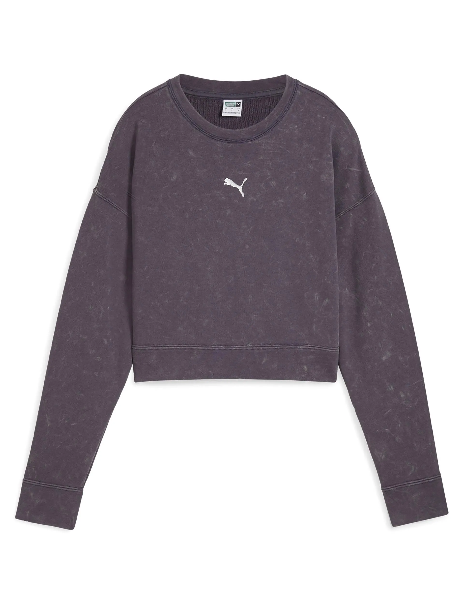 DARE TO Relaxed Washed Crew - Galaktisches Grau