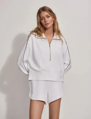 Davenport Halbzip-Pullover - Weiß