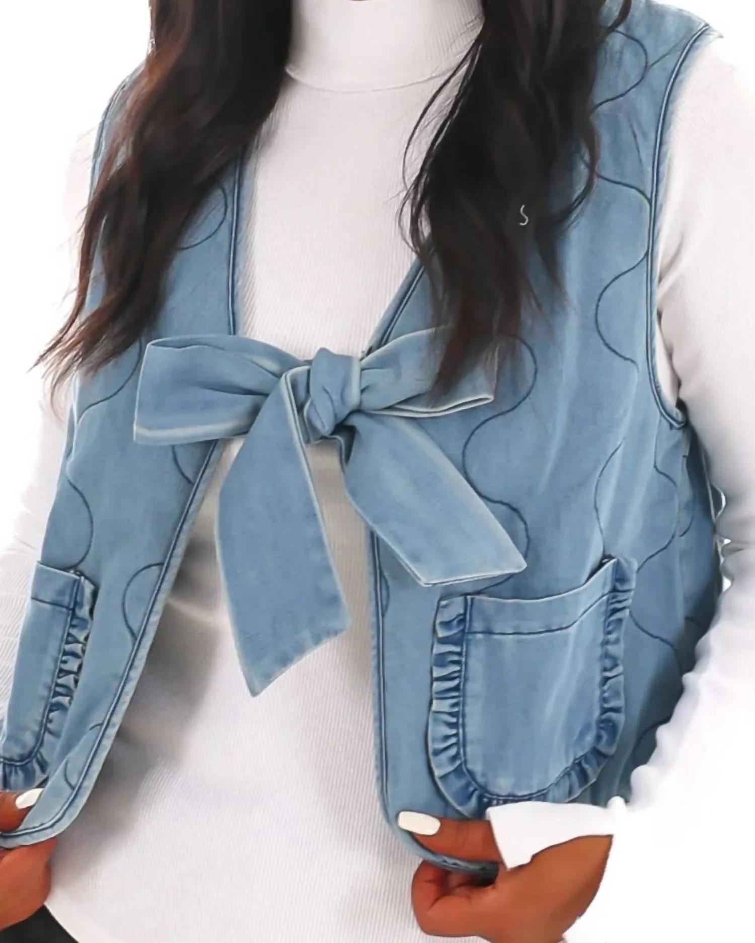Denim Darling Schleifen-Weste