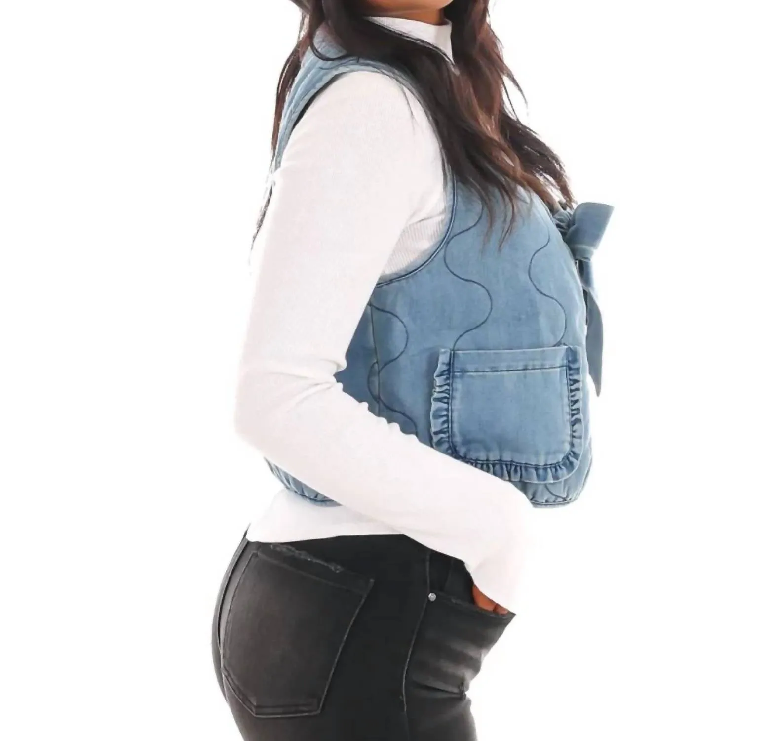 Denim Darling Schleifen-Weste