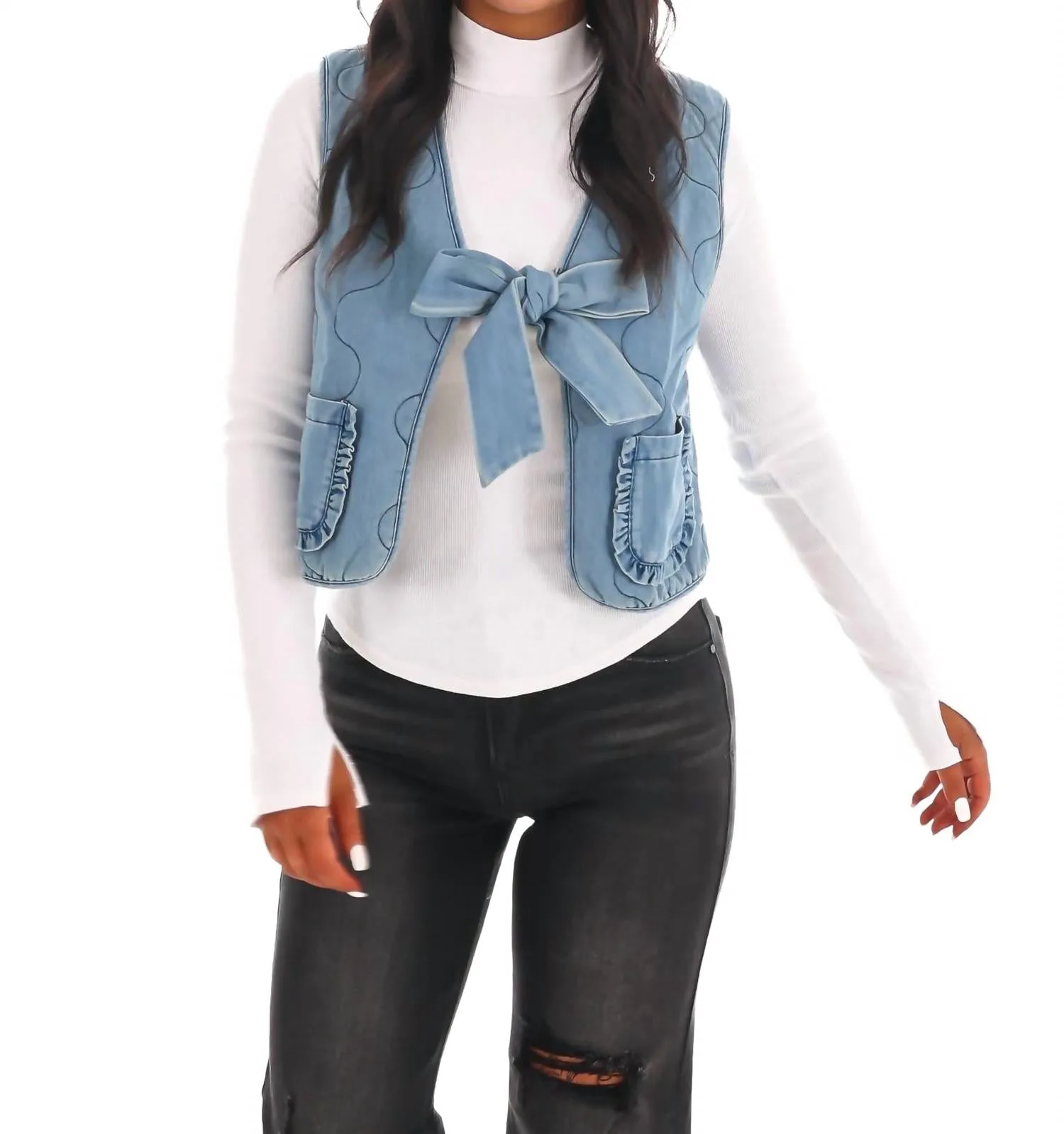Denim Darling Schleifen-Weste