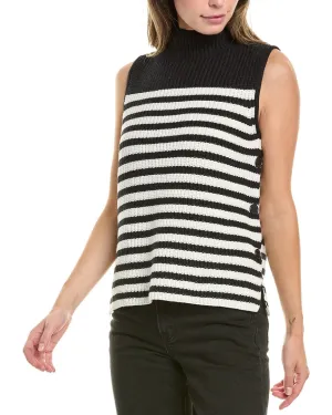 Design History Streifen Mock Neck Weste