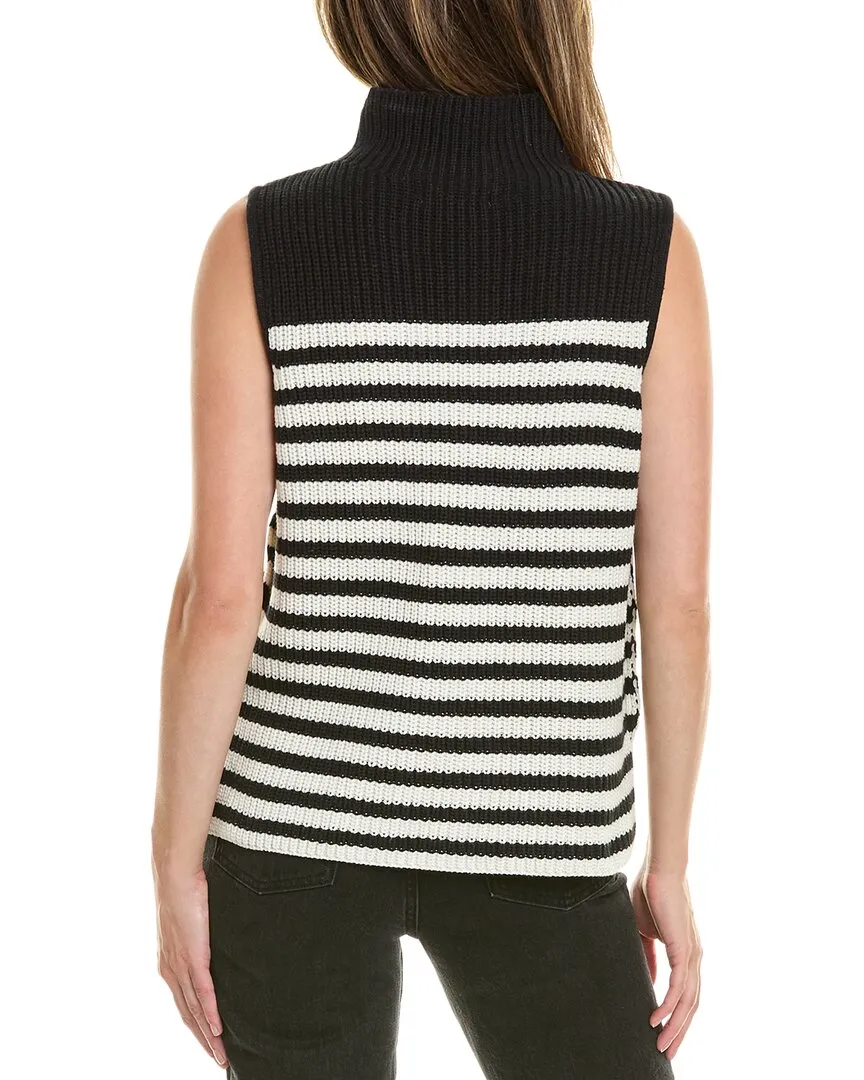 Design History Streifen Mock Neck Weste