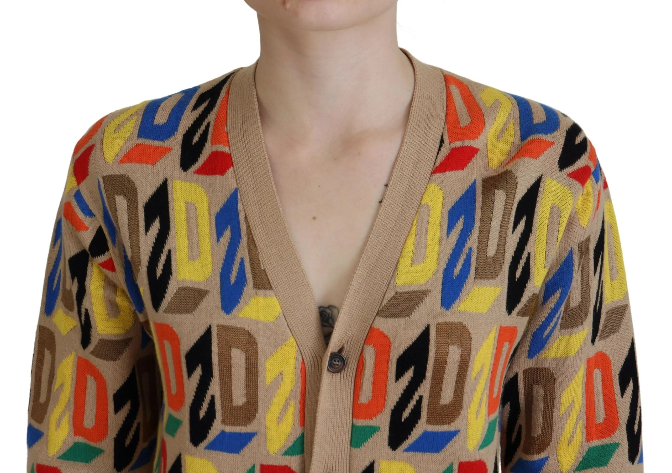 Dsquared2 Logo Langarm Damen Cardigan Damen Pullover (Secondhand)