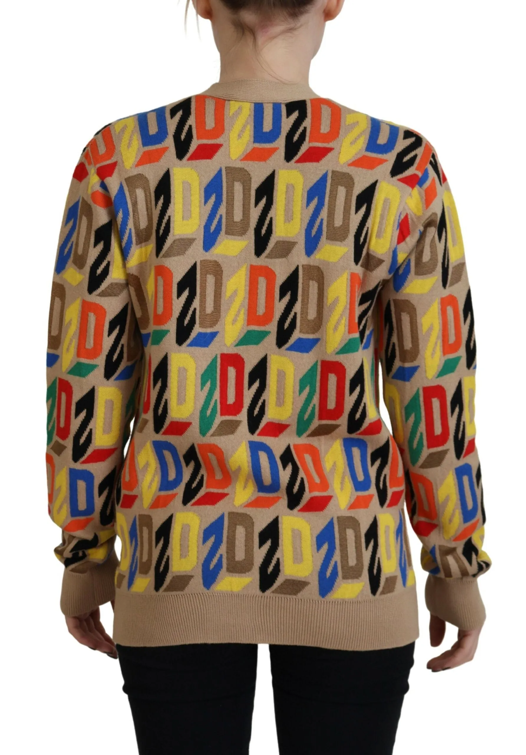 Dsquared2 Logo Langarm Damen Cardigan Damen Pullover (Secondhand)