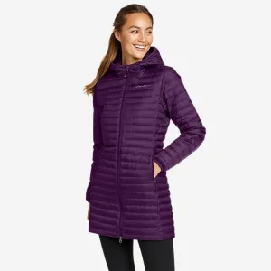 Eddie Bauer Damen-Wintermantel Microlight Traveler Daunen-Parka Jacke - Lila Eddie Bauer