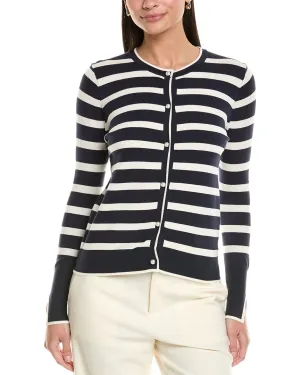Elie by Elie Tahari Knopfstreifen-Cardigan