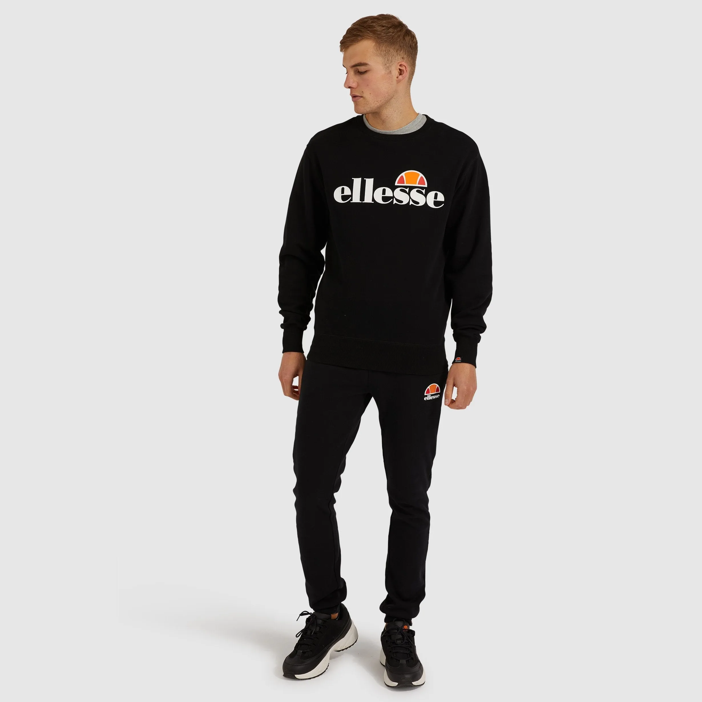 ELLESSE HERREN SUCCISO SCHWARZER SWEATSHIRT