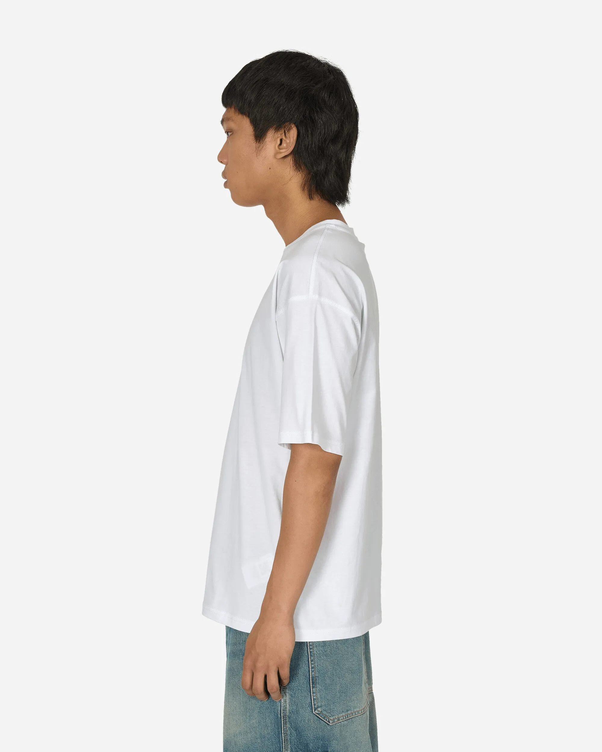 Besticktes D-Patch T-Shirt in Weiß