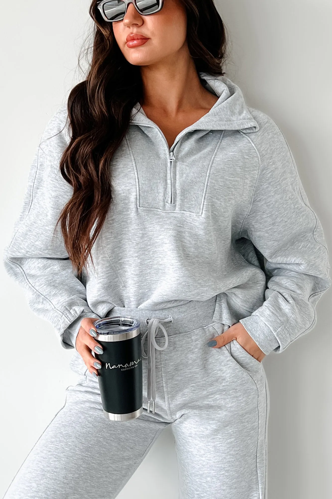 Endless Calm Halbzip-Pullover (Heather Grau)