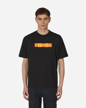 Gefeuertes T-Shirt Schwarz