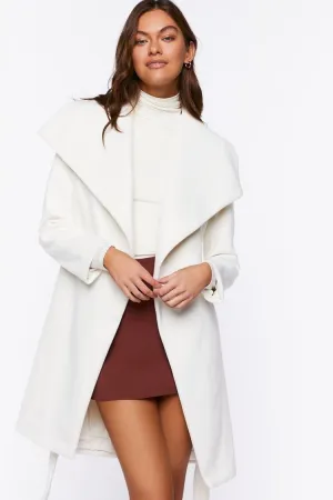 Forever 21 Damen Gürtel-Duster-Mantel Vanille Forever 21