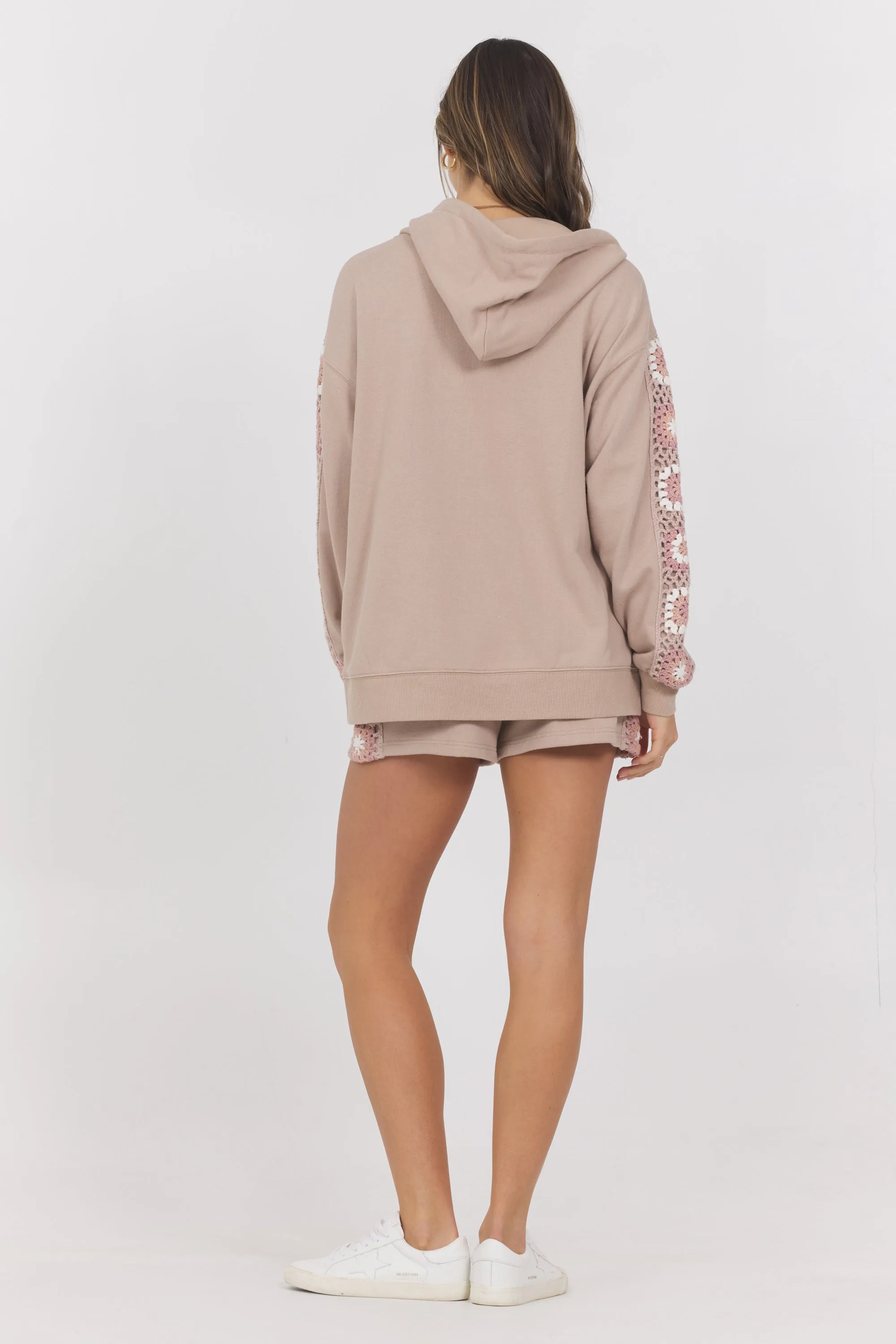 French Terry Reißverschluss-Pullover