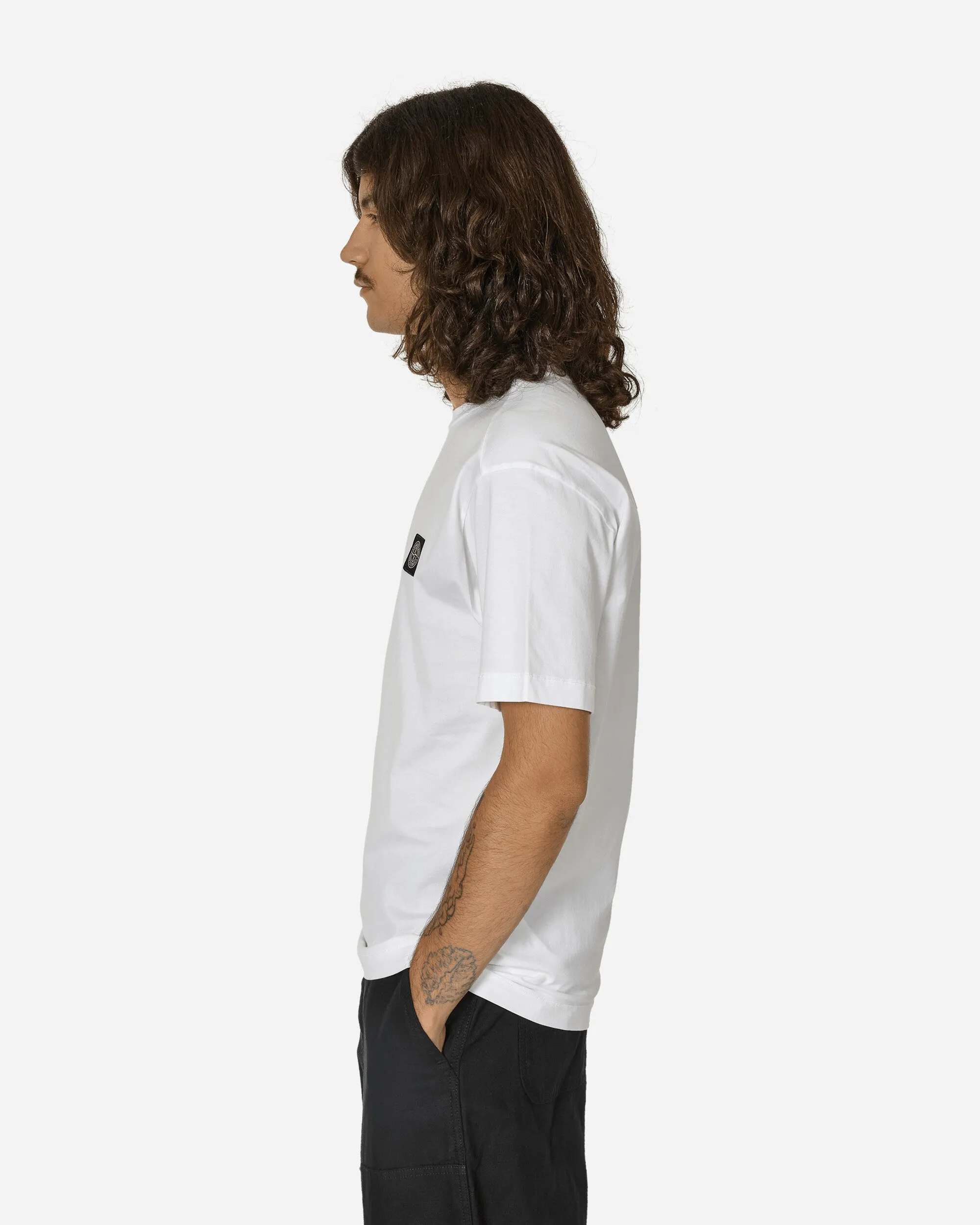 Gefärbtes Logo-T-Shirt in Weiß