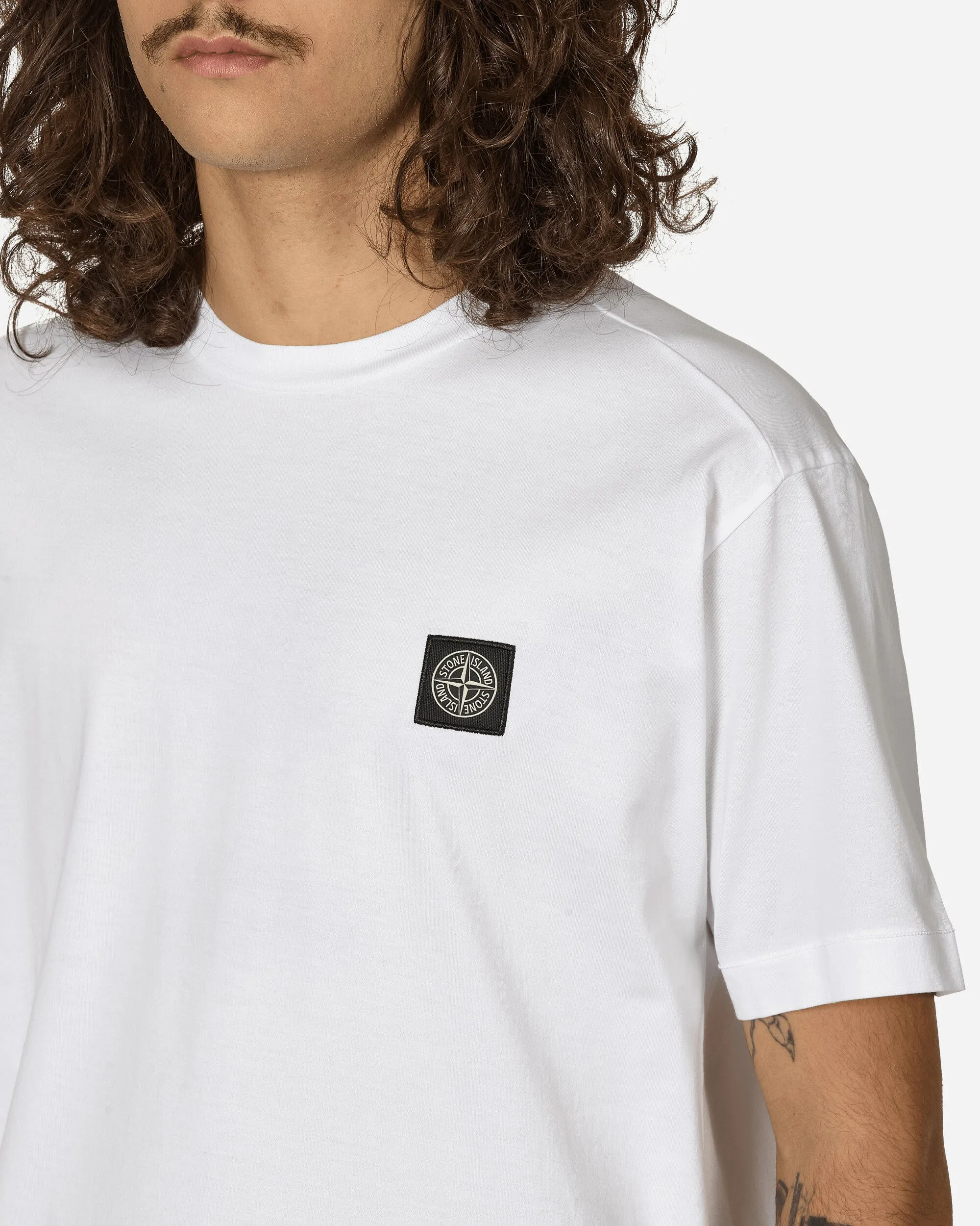 Gefärbtes Logo-T-Shirt in Weiß