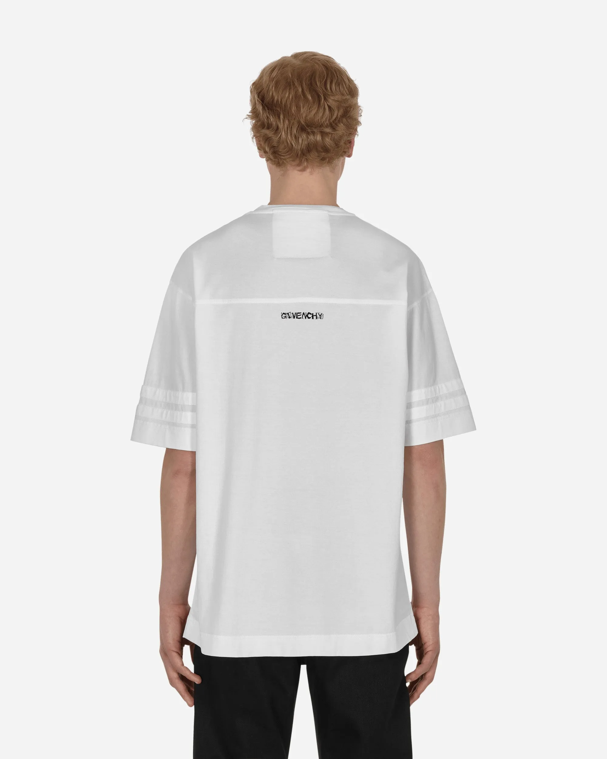 Goth Print Übergroßes T-Shirt Weiß