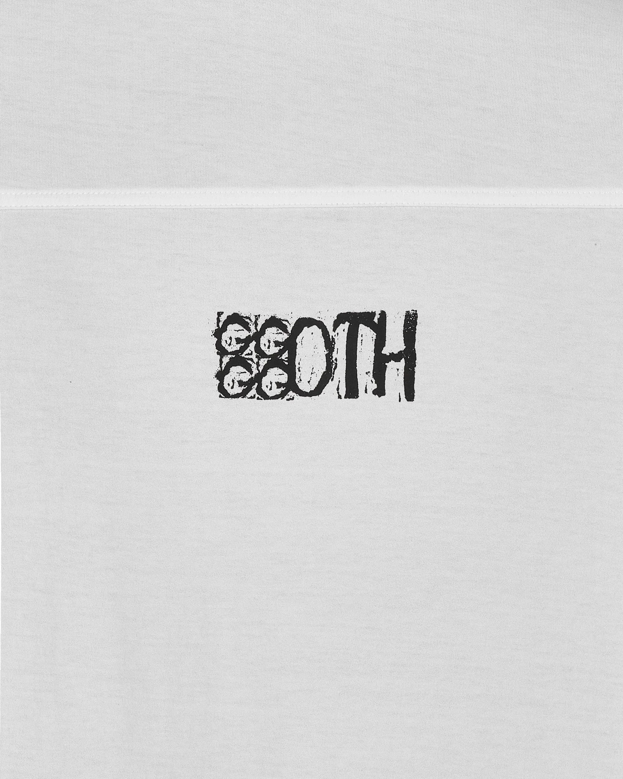 Goth Print Übergroßes T-Shirt Weiß