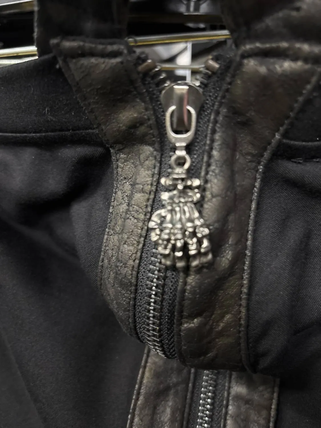 Halter Zip Up Punk Weste In Schwarz