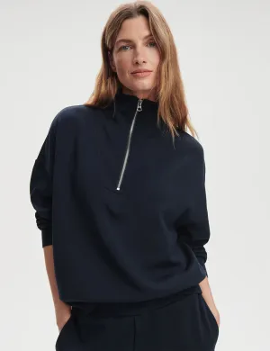 Hawley Halbzip-Pullover - Marineblau