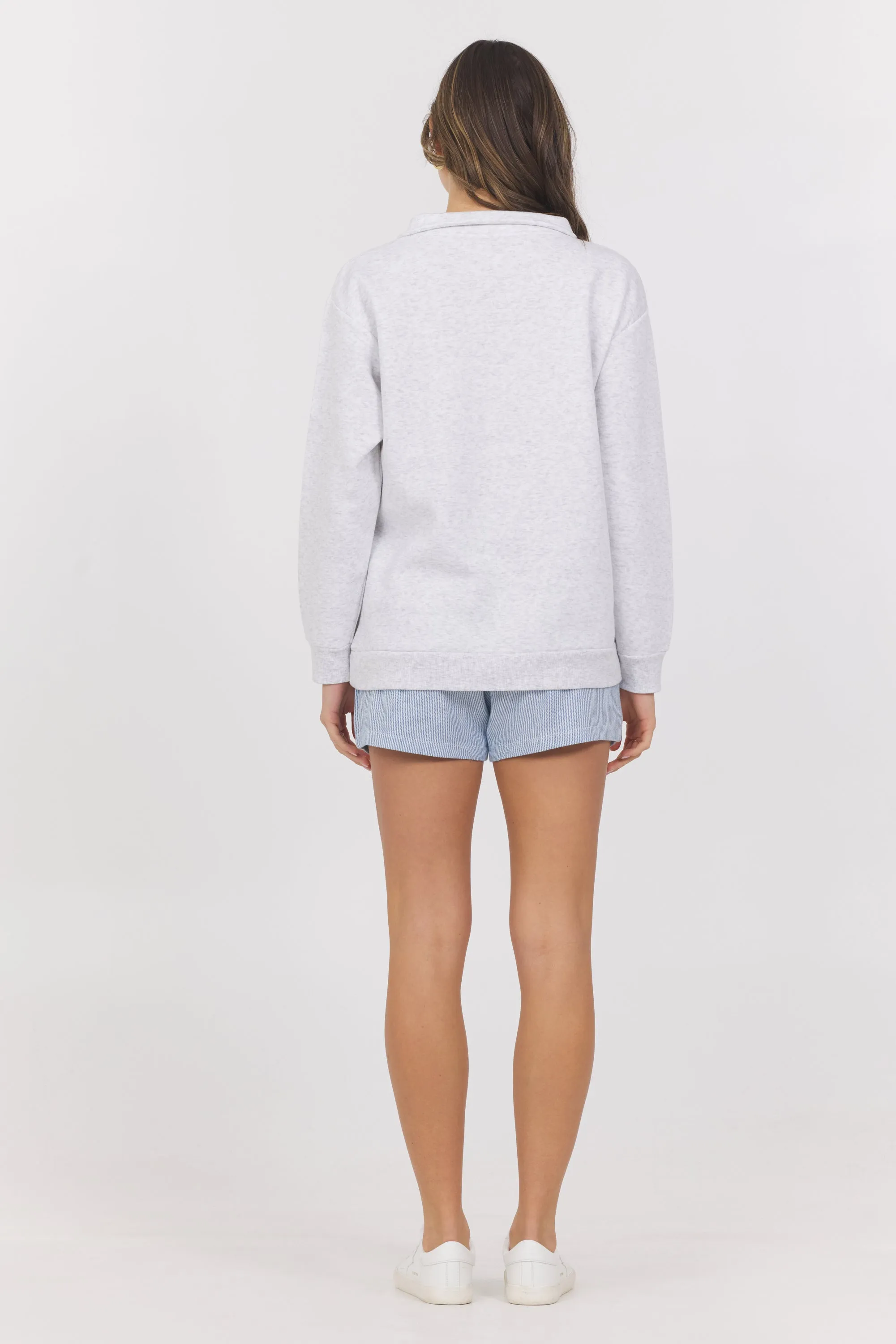 HEAVY SURF WASH QUARTER ZIP DAME 