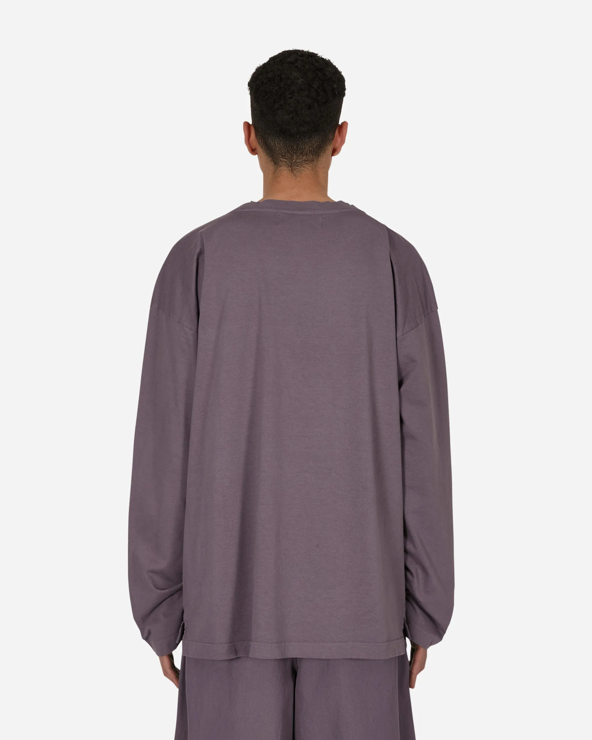 Schweres Langarm-T-Shirt Lila