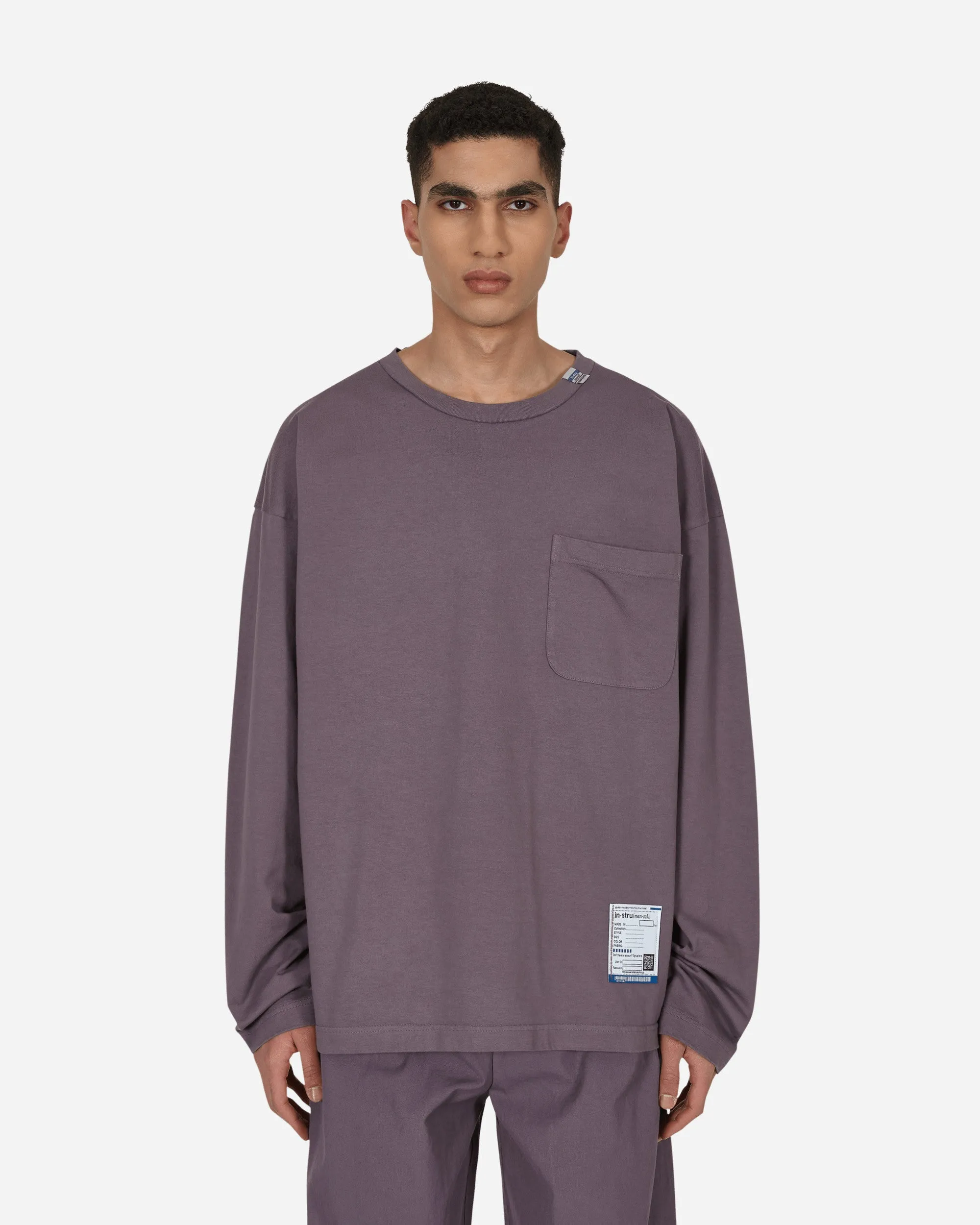 Schweres Langarm-T-Shirt Lila