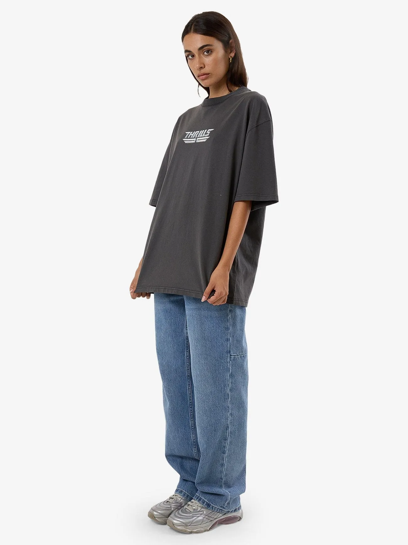 Hochglanz Oversized T-Shirt - Merch Schwarz