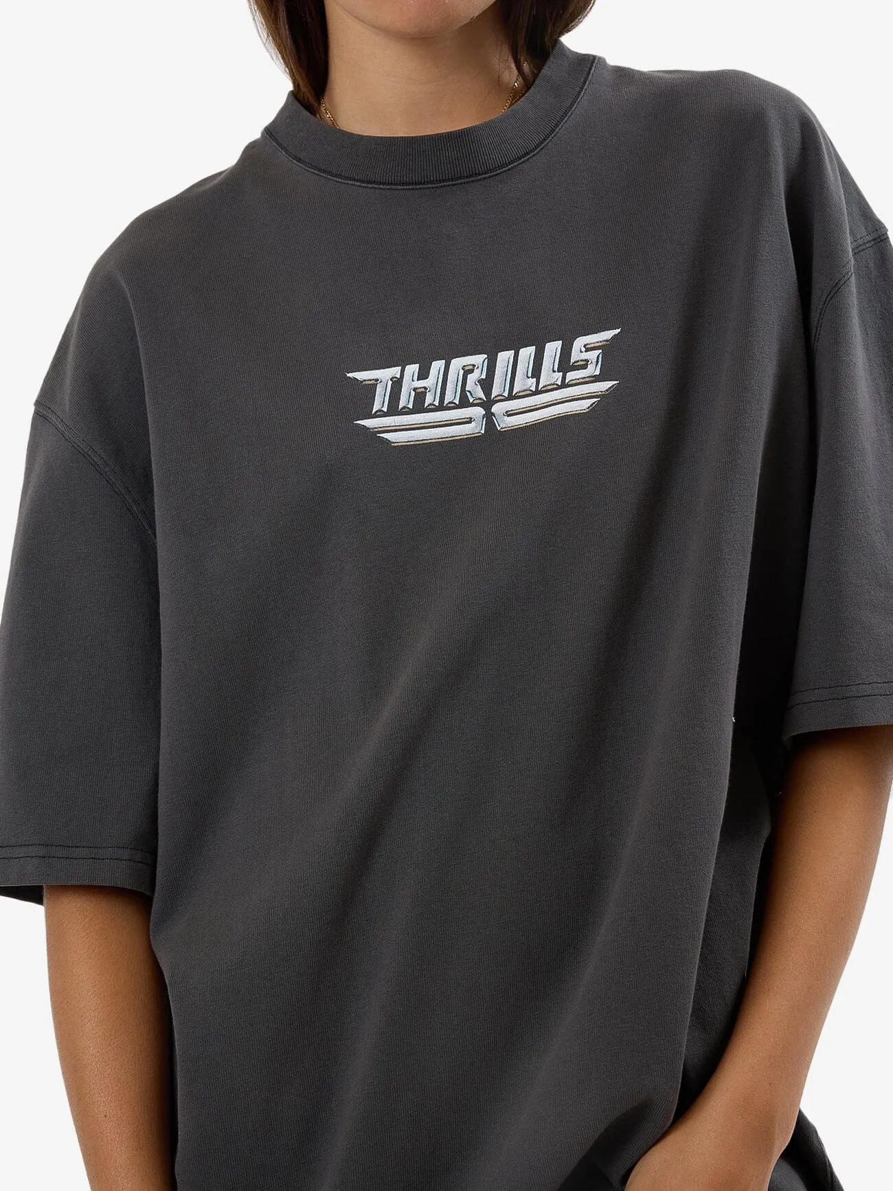 Hochglanz Oversized T-Shirt - Merch Schwarz