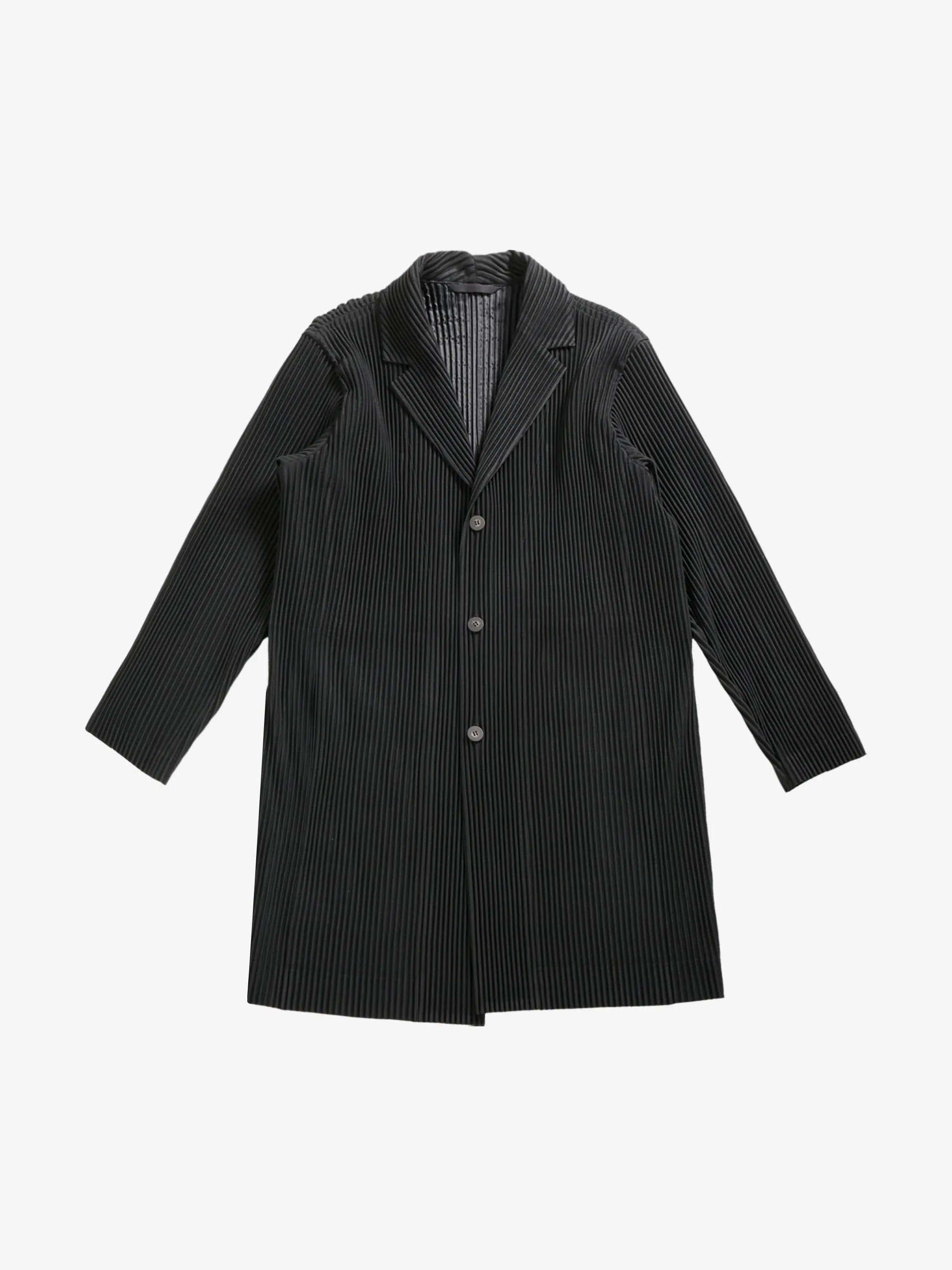 HOMME PLISSE ISSEY MIYAKE - Herren Basic Lange Jacke Kleidung_homme-plisse-iss
