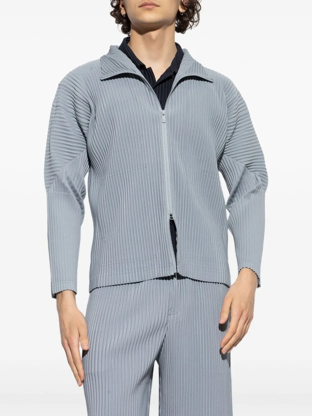 HOMME PLISSE ISSEY MIYAKE - Herren Farbige Plissee Blouson Kleidung_homme-plisse-iss