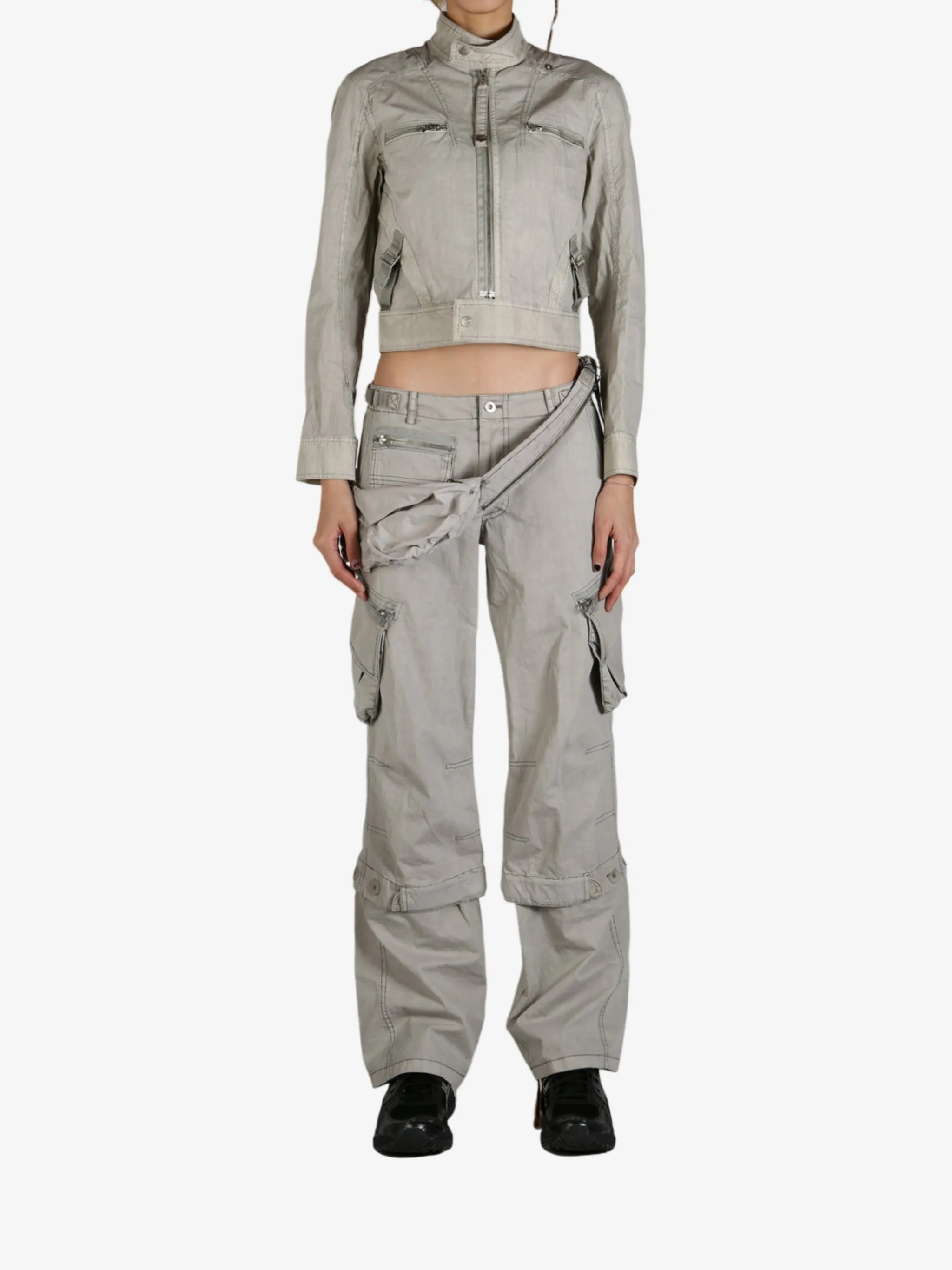 HYEIN SEO - Damen gefärbte Moto-Jacke Kleidung_jil-sander