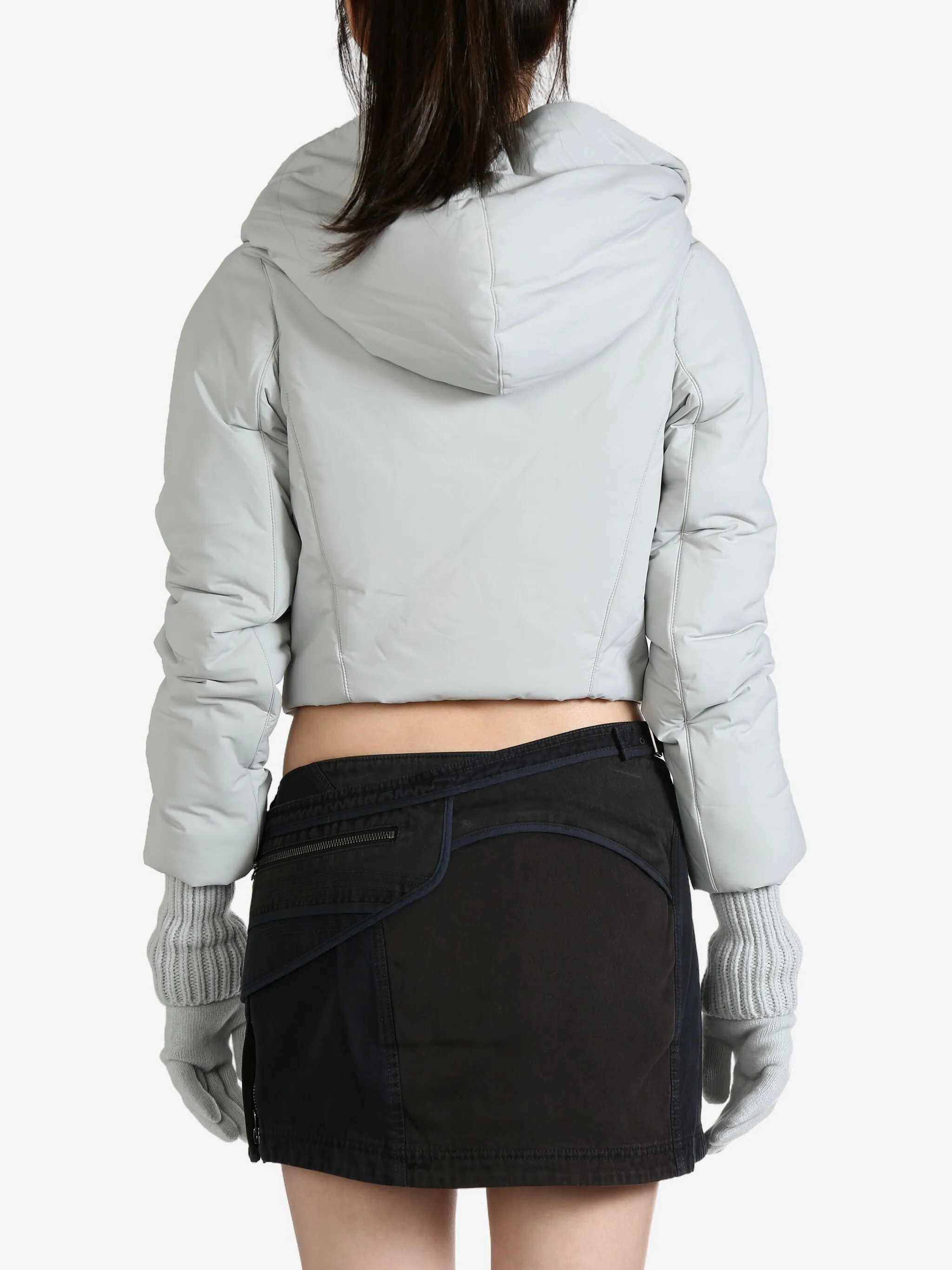 HYEIN SEO - Damen mit Handschuhen gepolsterte Crop Jacke Kleidung_jil-sander