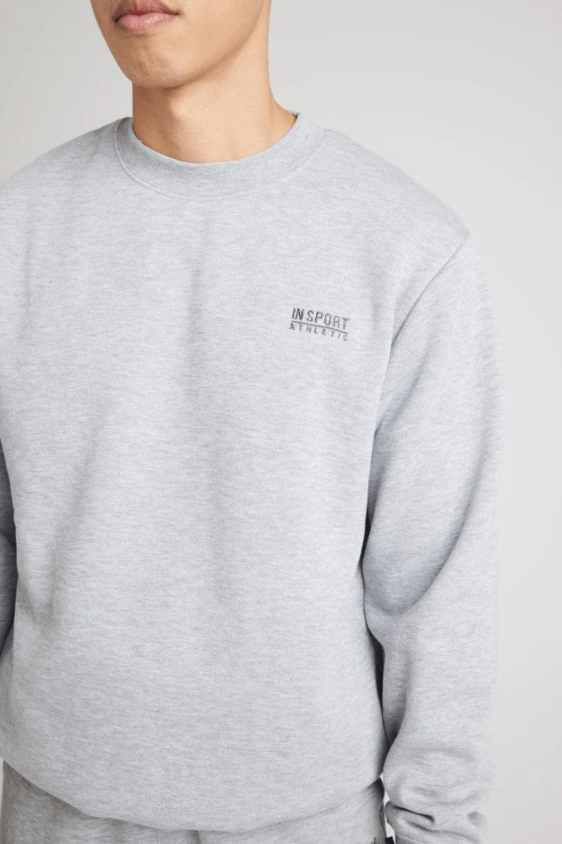 INSPORT UNISEX ALASKA GRAU MELIERTE CREW-PULLOVER