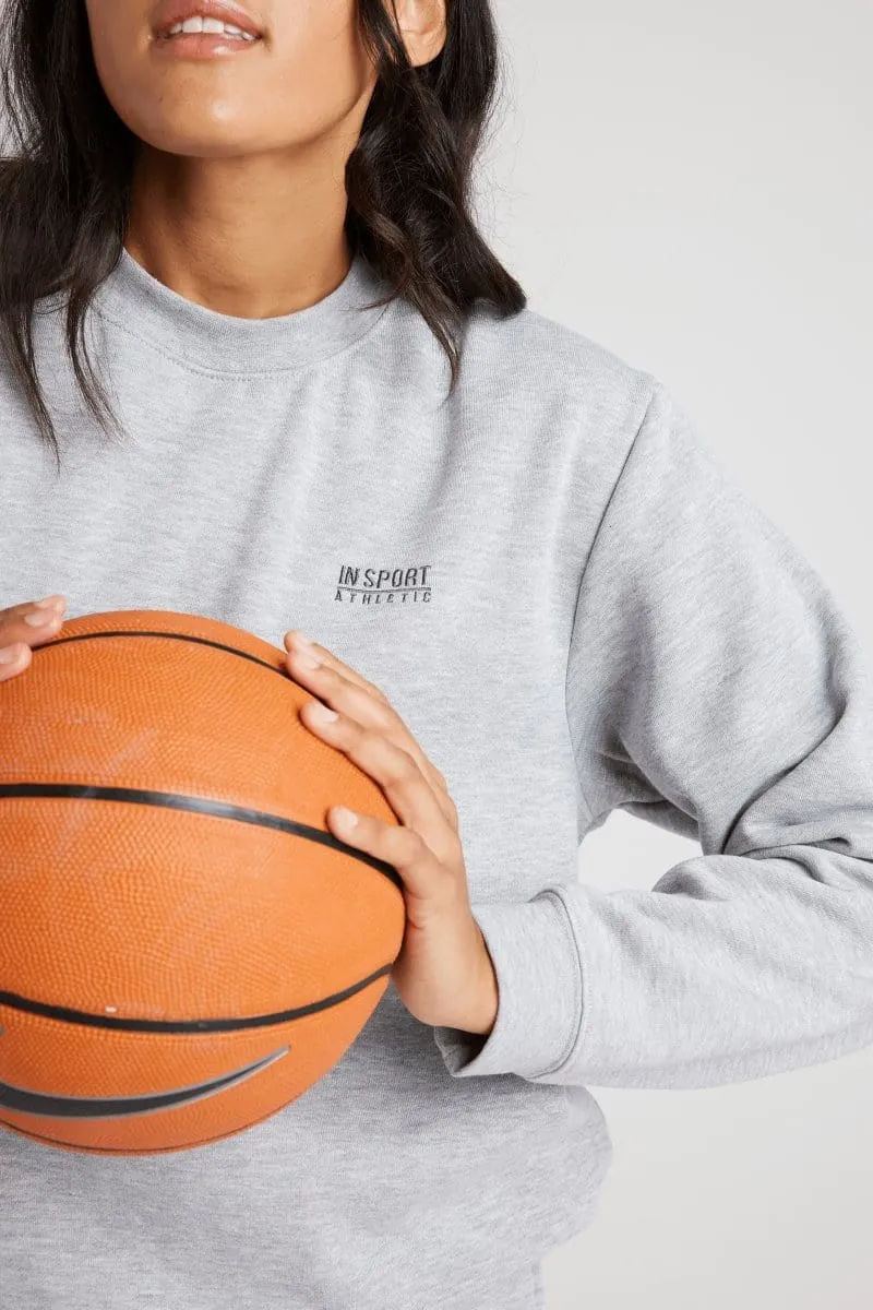 INSPORT UNISEX ALASKA GRAU MELIERTE CREW-PULLOVER