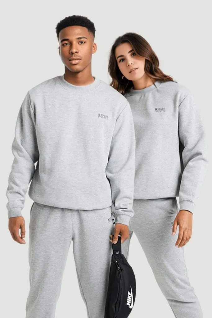 INSPORT UNISEX ALASKA GRAU MELIERTE CREW-PULLOVER