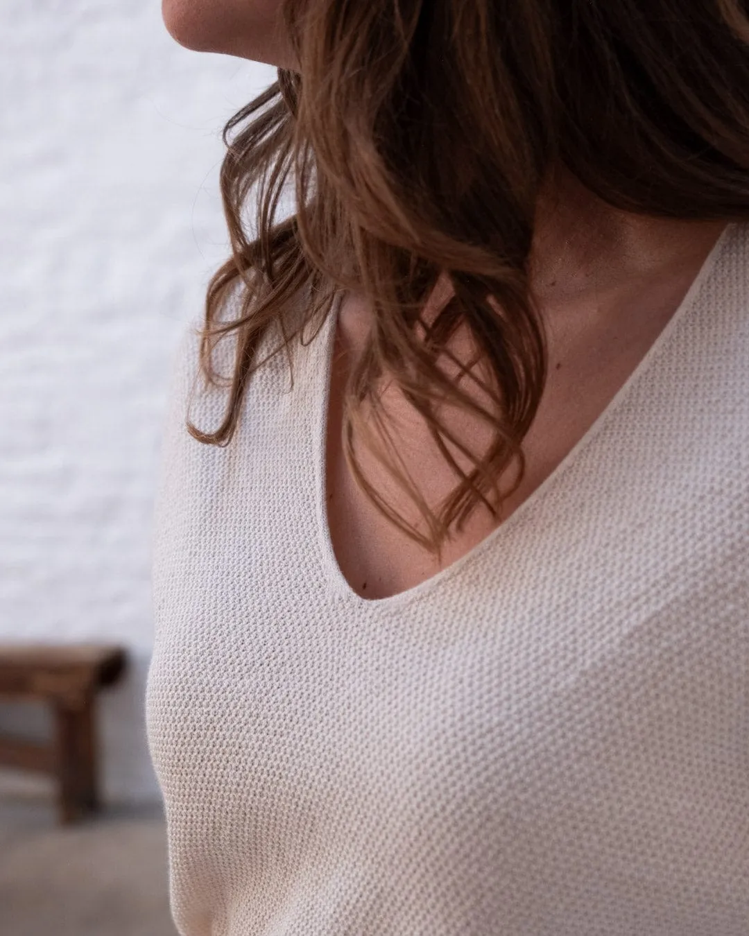 Jody Damen Baumwolle Relaxed Jumper | Ecru