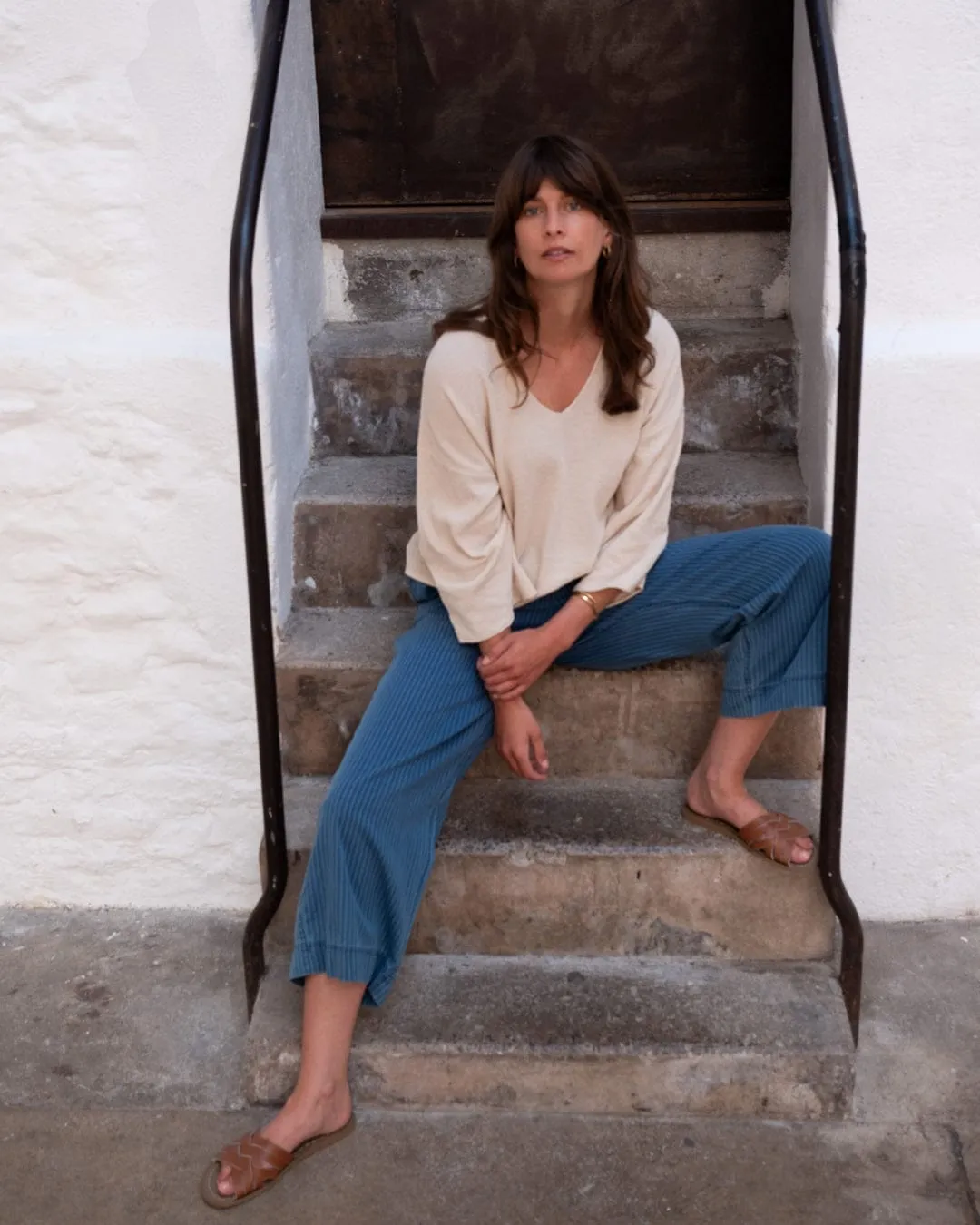 Jody Damen Baumwolle Relaxed Jumper | Ecru