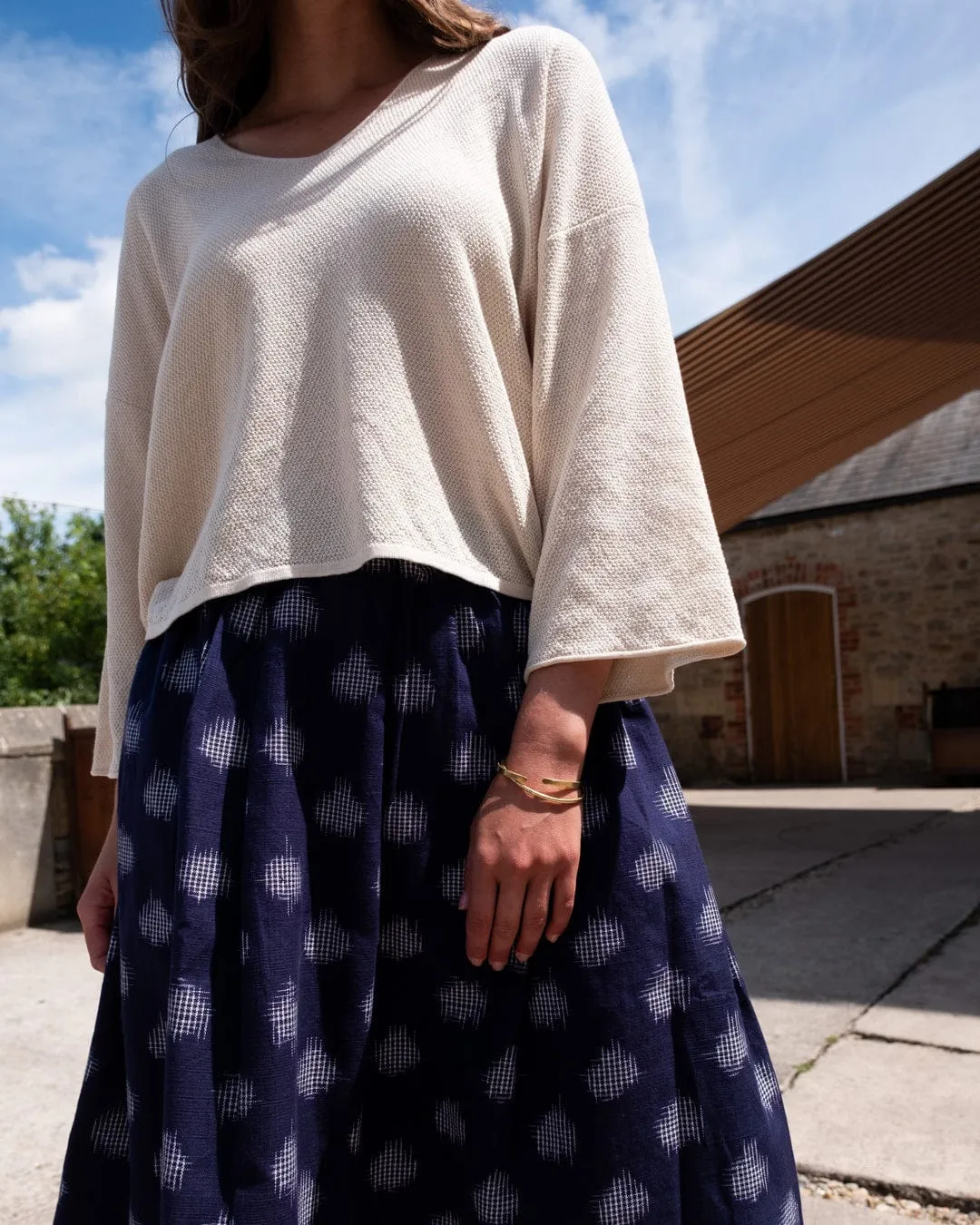 Jody Damen Baumwolle Relaxed Jumper | Ecru