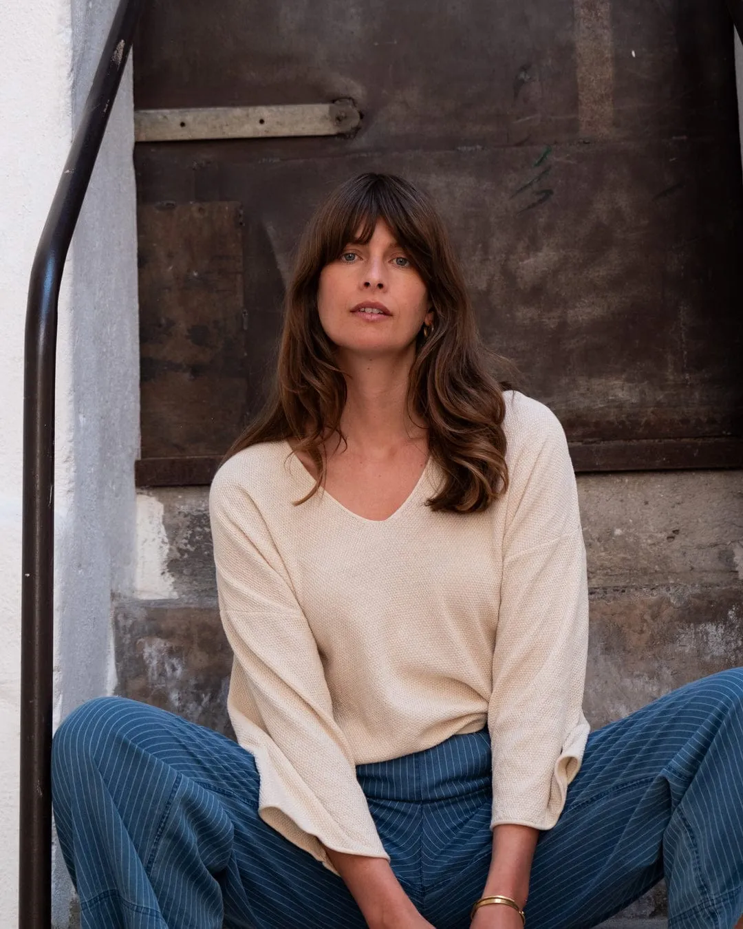 Jody Damen Baumwolle Relaxed Jumper | Ecru