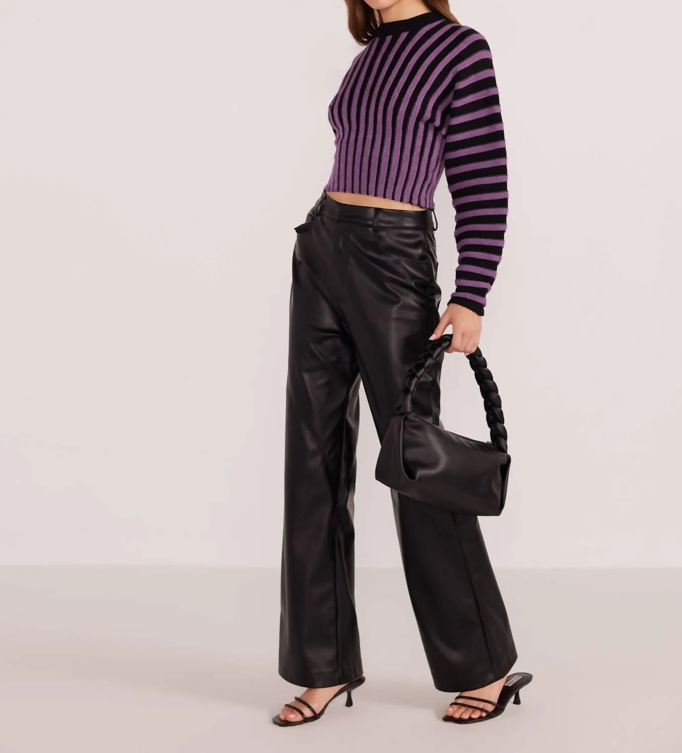 Layla Rippenpullover in Lila