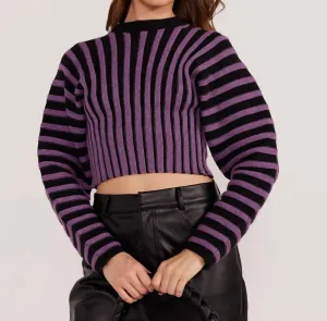 Layla Rippenpullover in Lila