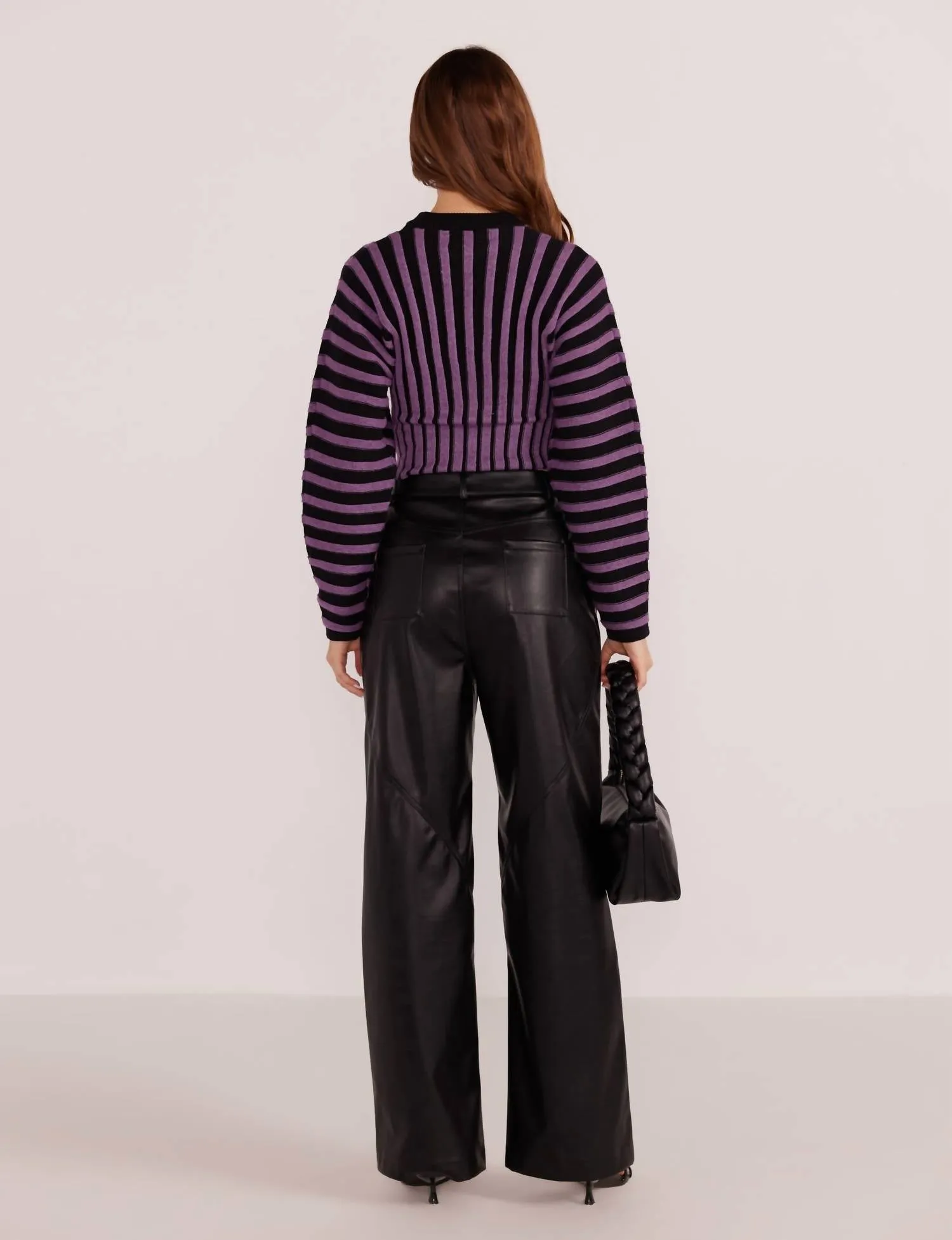 Layla Rippenpullover in Lila